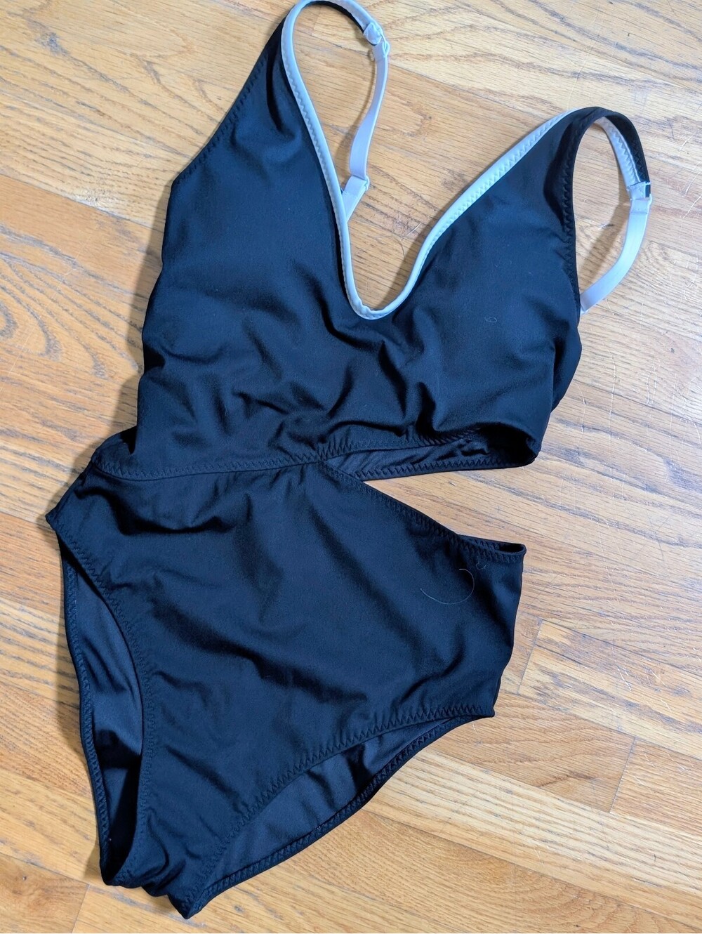 Fabletics Black One-Piece Swimsuit with Adjustable Straps
